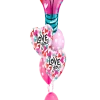 Funtastic Balloon Creations Layer Plus You Turn Me On Bouquet (1 Large Foil, 2 Foil Hearts, 6 Latex) Love & Romance