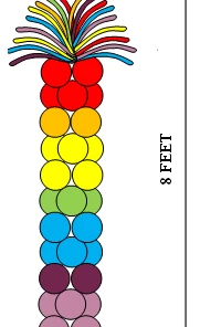 Funtastic Balloon Creations Decor Rainbow Column