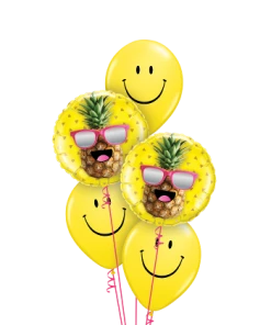 Funtastic Balloon Creations Cool As A... Pineapple!? Bouquet (2 Foils, 3 Latex)