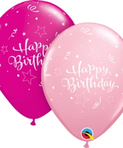 Funtastic Balloon Creations Single Latex Balloons 11" Birthday Shining Star Round Latex Balloons
