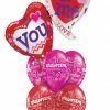 Funtastic Balloon Creations Luxury Two Hearts Together (1 Giant Double Foil, 6 Latex) Love & Romance