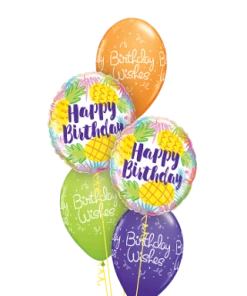 Funtastic Balloon Creations Tropical Birthday Treat Bouquet (2 Foils, 3 Latex)
