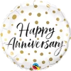 Funtastic Balloon Creations Happy Anniversary Dots Single Foils