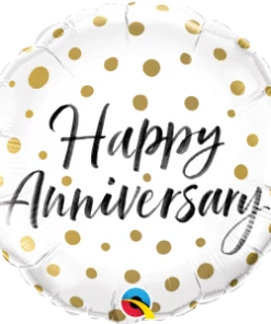 Funtastic Balloon Creations Happy Anniversary Dots Single Foils