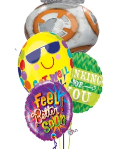 Funtastic Balloon Creations BB-8 Get Well Bouquet (4 Foils)