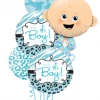 Funtastic Balloon Creations Personalized Baby Boy Bouquet With Giraffe (2 Large Foils, 3 Foils) 1 Funtastic Balloon Creations Personalized Baby Boy Bouquet With Giraffe (2 Large Foils, 3 Foils)
