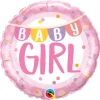 Funtastic Balloon Creations Single Foils Baby Girl Banner And Dots