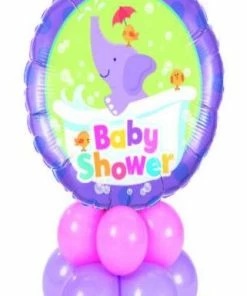 Funtastic Balloon Creations Baby Shower Elephant Centerpiece (1 Foil, 10 Latex)