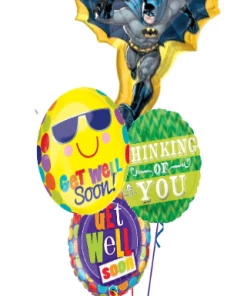 Funtastic Balloon Creations Batman Smiles Get Well Bouquet (4 Foils)