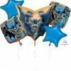 Funtastic Balloon Creations Birthday Batman Bouquet Kit (5 Mylar Balloons)