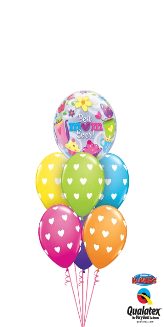 Funtastic Balloon Creations Best Mom Ever Big Hearts Bouquet(1 Bubble, 6 Latex) 2 Funtastic Balloon Creations Best Mom Ever Big Hearts Bouquet(1 Bubble, 6 Latex)