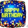 Funtastic Balloon Creations Happy Birthday Pixels Single Foils