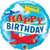 Funtastic Balloon Creations Single Foils Happy Birthday Airplanes