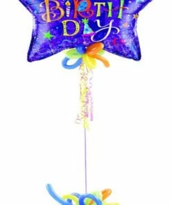 Funtastic Balloon Creations Birthday Giant Micofoil (1 Giant Star, 8 Latex)