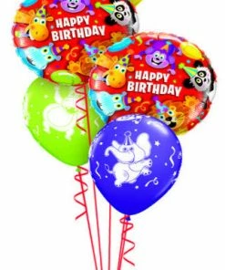 Funtastic Balloon Creations Birthday Party Animal's Classic (2 Foils, 3 Latex)