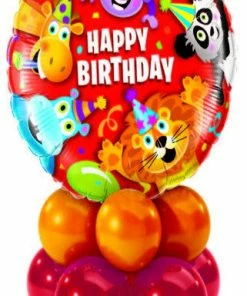 Funtastic Balloon Creations Birthday Party Animals Mini (1 Foil, 10 Latex)