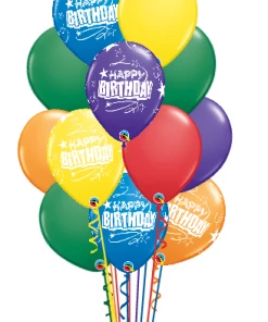 Funtastic Balloon Creations 13 Balloon Birthday Bouquet (13, 11" Latex)