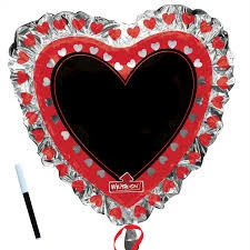 Funtastic Balloon Creations Blackboard Heart Single Foils