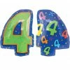 Funtastic Balloon Creations Single Foils 2 Sided Number 4
