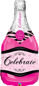 Funtastic Balloon Creations Pink Champagne Bottle