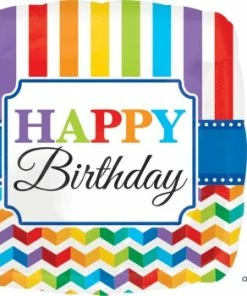 Funtastic Balloon Creations Happy Birthday Chevron Birthday Single Foils