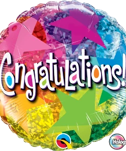 Funtastic Balloon Creations Congratulations Holographic