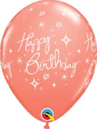 Funtastic Balloon Creations 11" Birthday Elegant Sparkles & Swirls Round Latex Balloons