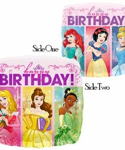 Funtastic Balloon Creations Happy Birthday Disney Princess 2-Sided Single Foils