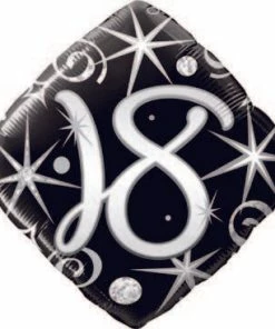 Funtastic Balloon Creations Elegant Happy Birthday Diamonds Single Foils