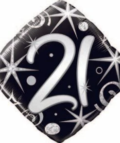 Funtastic Balloon Creations Elegant Happy Birthday Diamonds Single Foils