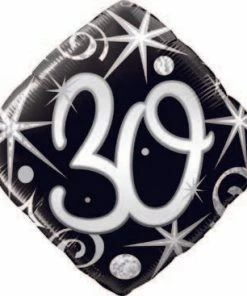 Funtastic Balloon Creations Elegant Happy Birthday Diamonds Single Foils