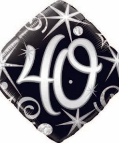 Funtastic Balloon Creations Elegant Happy Birthday Diamonds Single Foils