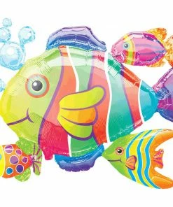 Funtastic Balloon Creations Colorful Fish Supershape Single Foils