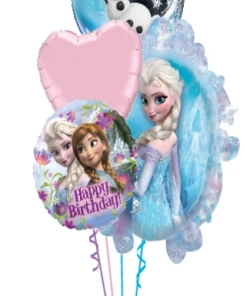 Funtastic Balloon Creations Frozen Birthday Bouquet (3 Foils, 1 Bubble)