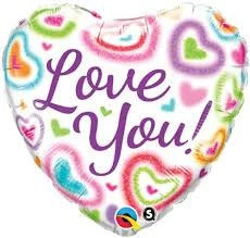 Funtastic Balloon Creations Fuzzy Hearts Single Foils