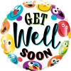 Funtastic Balloon Creations Get Well Soon Smiling Faces