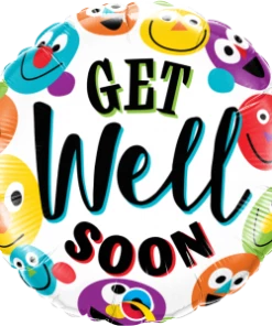 Funtastic Balloon Creations Get Well Soon Smiling Faces