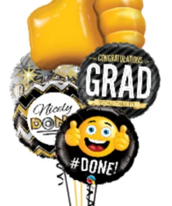 Funtastic Balloon Creations Class Of 21 Bouquet (Optional Personalized) (5 Foils)