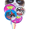 Funtastic Balloon Creations Grumpy Cat Birthday Bouquet (1 Giant Foil, 4 Foils)