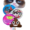Funtastic Balloon Creations Birthday Grumpy Cat Poop Bouquet (1 Giant Foil, 4 Foils)