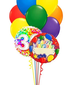 Funtastic Balloon Creations Birthday Balloon Bouquet Name And Age (2 Foils, 10 Latex)