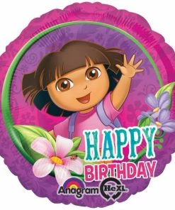 Funtastic Balloon Creations Single Foils Happy Birthday Dora