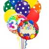 Funtastic Balloon Creations Birthday Bouquet Name & Optional Age (2 Foils, 10 Latex)