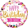 Funtastic Balloon Creations Happy Birthday To You Multi Color Dots Single Foils