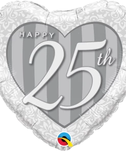 Funtastic Balloon Creations Happy 25th Anniversary Single Foils