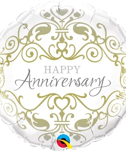 Funtastic Balloon Creations Single Foils Happy Anniversary Elegant