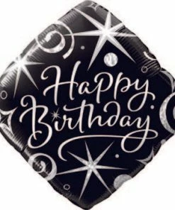 Funtastic Balloon Creations Elegant Happy Birthday Diamonds Single Foils