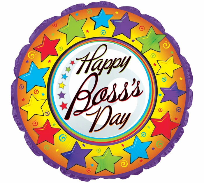 Funtastic Balloon Creations Happy Boss's Day Colorful Stars Single Foils