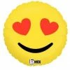 Funtastic Balloon Creations Single Foils Heart Eyes Emoji
