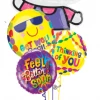 Funtastic Balloon Creations Hello Kitty Get Well Bouquet (4 Foils)